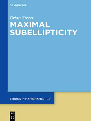 cover image of Maximal Subellipticity